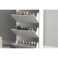 Armário Sapateira Quarto Sa-3405 C- 3 Portas Amêndoa-branco - Tecno Mobili - 3