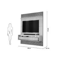 Painel Quarto P- Tv Até 70 Pol Taylor 179x207cm Bali-cedro - Dj Móveis - 2