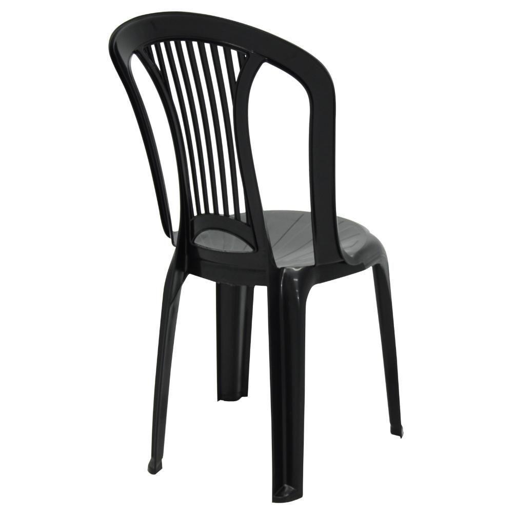 Jogo 4 Cadeiras Bistrô Tramontina Atlântida Em Polipropileno Preto - 6
