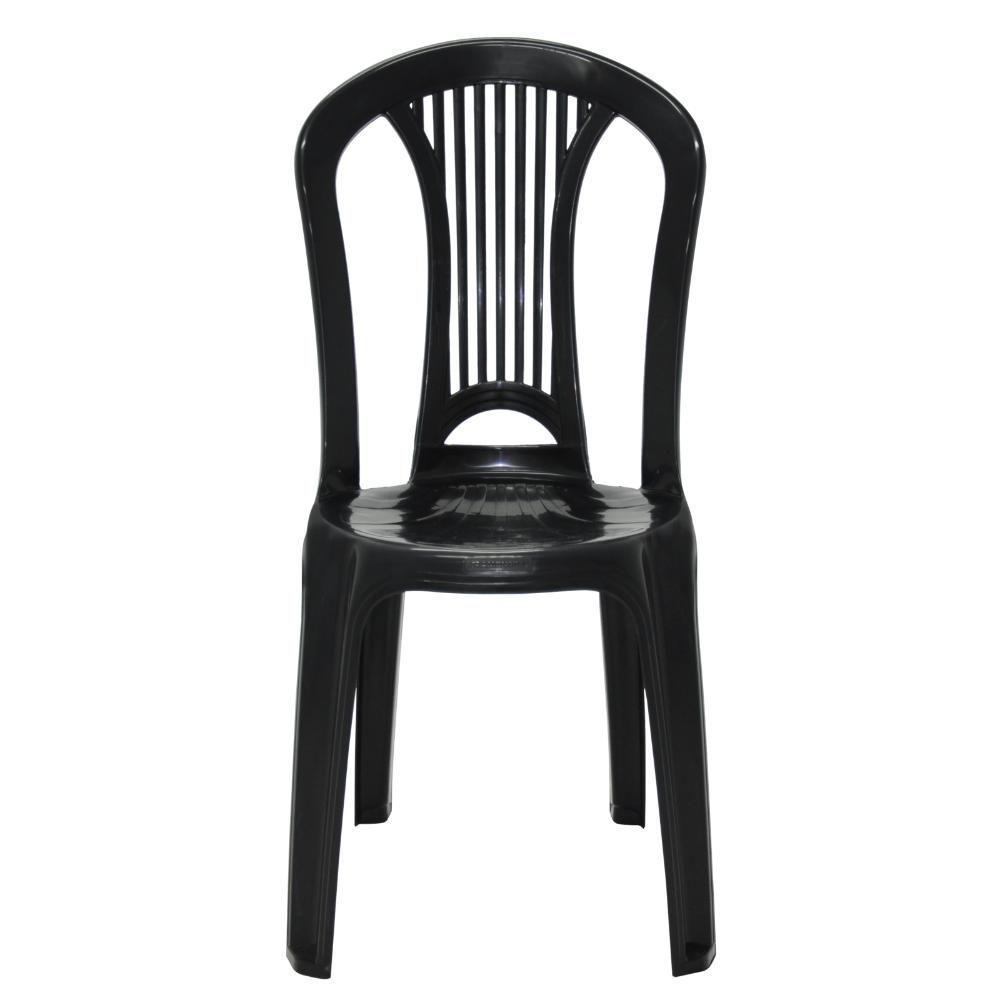 Jogo 4 Cadeiras Bistrô Tramontina Atlântida Em Polipropileno Preto - 7
