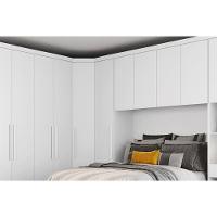 Módulo De Quarto Solteiro Guarda Roupa C- 1 Porta Rizon-linea Neve - Novo Horizonte - 5