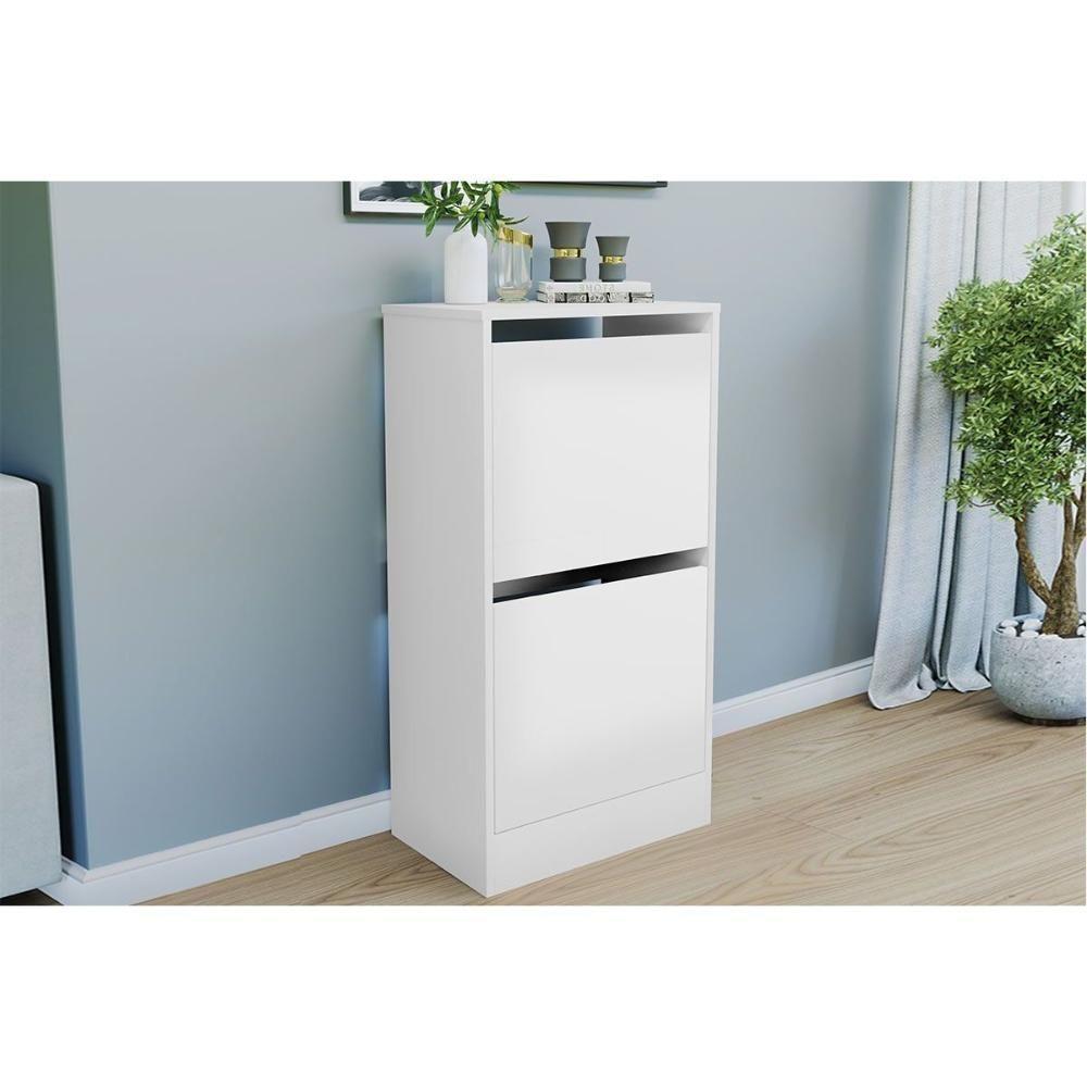 Armário Sapateira Quarto Mb 1101 C- 2 Portas Branco - Movelbento - 1