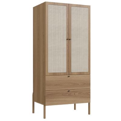 Guarda Roupa Solteiro Palhinha 28025 Pes Madeira 180x80 Cm Artesano Hanover