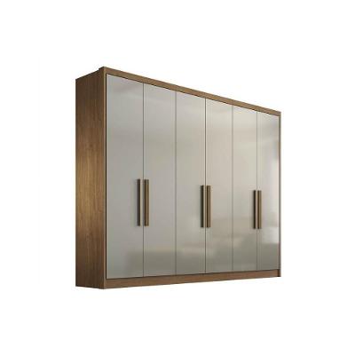 Modulado De Quarto Guarda Roupa C- 6 Portas E 6 Gavetas Rizon-linea Cumaru-fendi 25 - Novo Horizonte