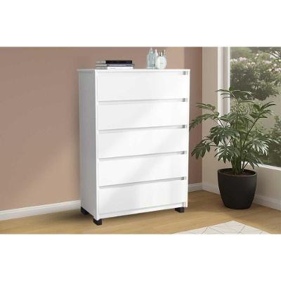 Cômoda De Quarto Coimbra C- 5 Gavetas Branco - Politorno