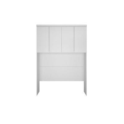 Módulo De Quarto Rizon Armário Ponte Aéreo Casal-queen 167cm -linea C- 4 Portas Neve - Novo Horizonte