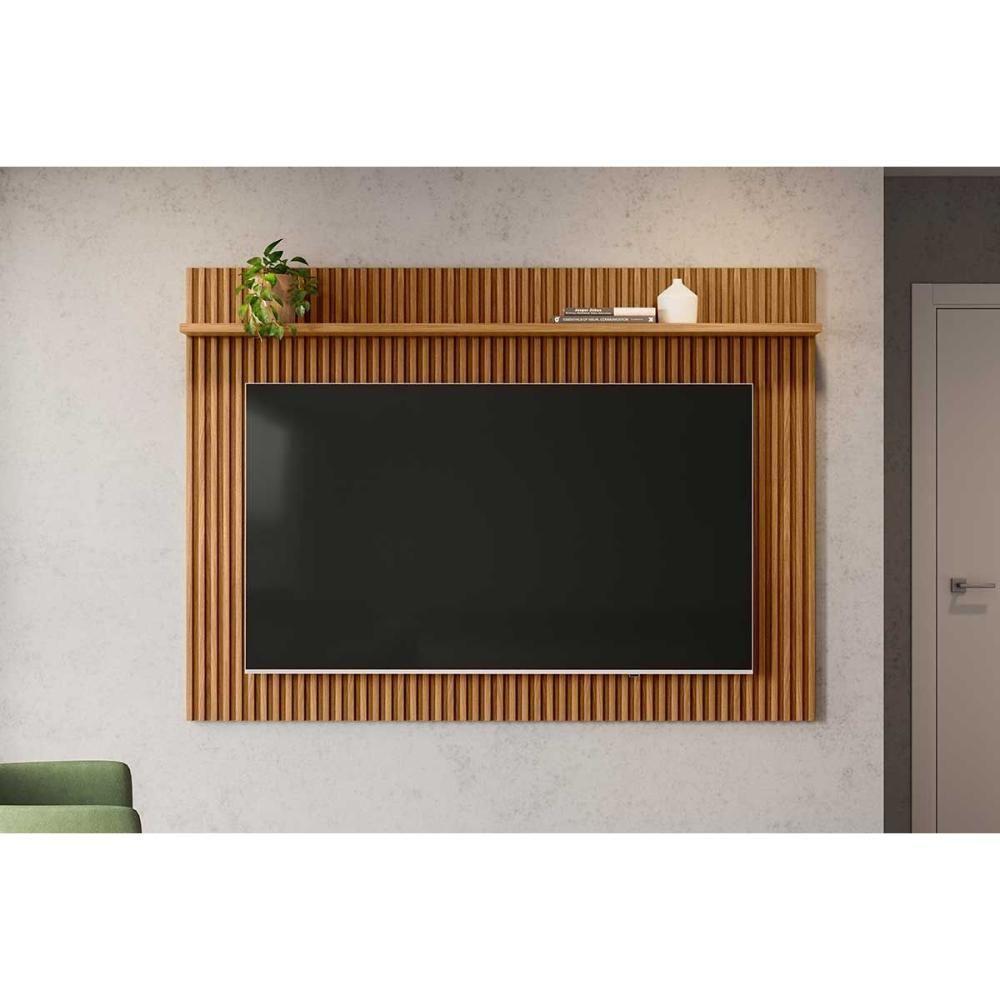 Painel Quarto P- Tv Até 75 Pol Genova C- 1 Prateleira 200x130cm Nature Fosco - Linea Brasil - 5