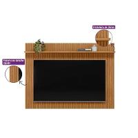 Painel Quarto P- Tv Até 75 Pol Genova C- 1 Prateleira 200x130cm Nature Fosco - Linea Brasil - 2