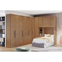 Modulado De Quarto Armário Ponte Aéreo Solteiro Rizon-linea C- 3 Portas Neve - Novo Horizonte - 5