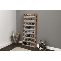 Armário Sapateira Quarto Az1006 C- 8 Prateleiras Amêndoa-branco - Tecno Mobili - 1