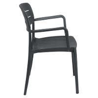Cadeira Tramontina Amélia Em Polipropileno Grafite Com Braços - 5