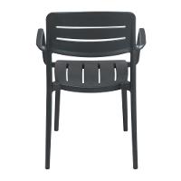 Cadeira Tramontina Amélia Em Polipropileno Grafite Com Braços - 8
