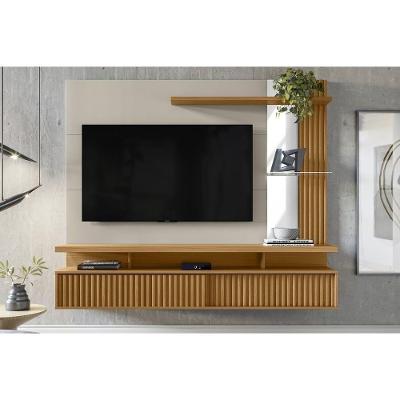 Painel Quarto P- Tv Até 60 Pol Maragogi C- 2 Porta E 2 Prateleiras 182x154cm Nature-off White - Linea Brasil