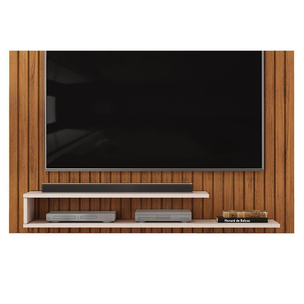 Painel Quarto P- Tv Até 55 Pol Ripe 134x108cm Cedro-bali - Dj Móveis - 4