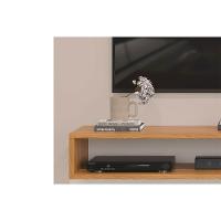 Painel Quarto P- Tv Até 50 Polegadas Nando Ripado C- Prateleira 136x107cm Cedro - Dj Móveis - 5