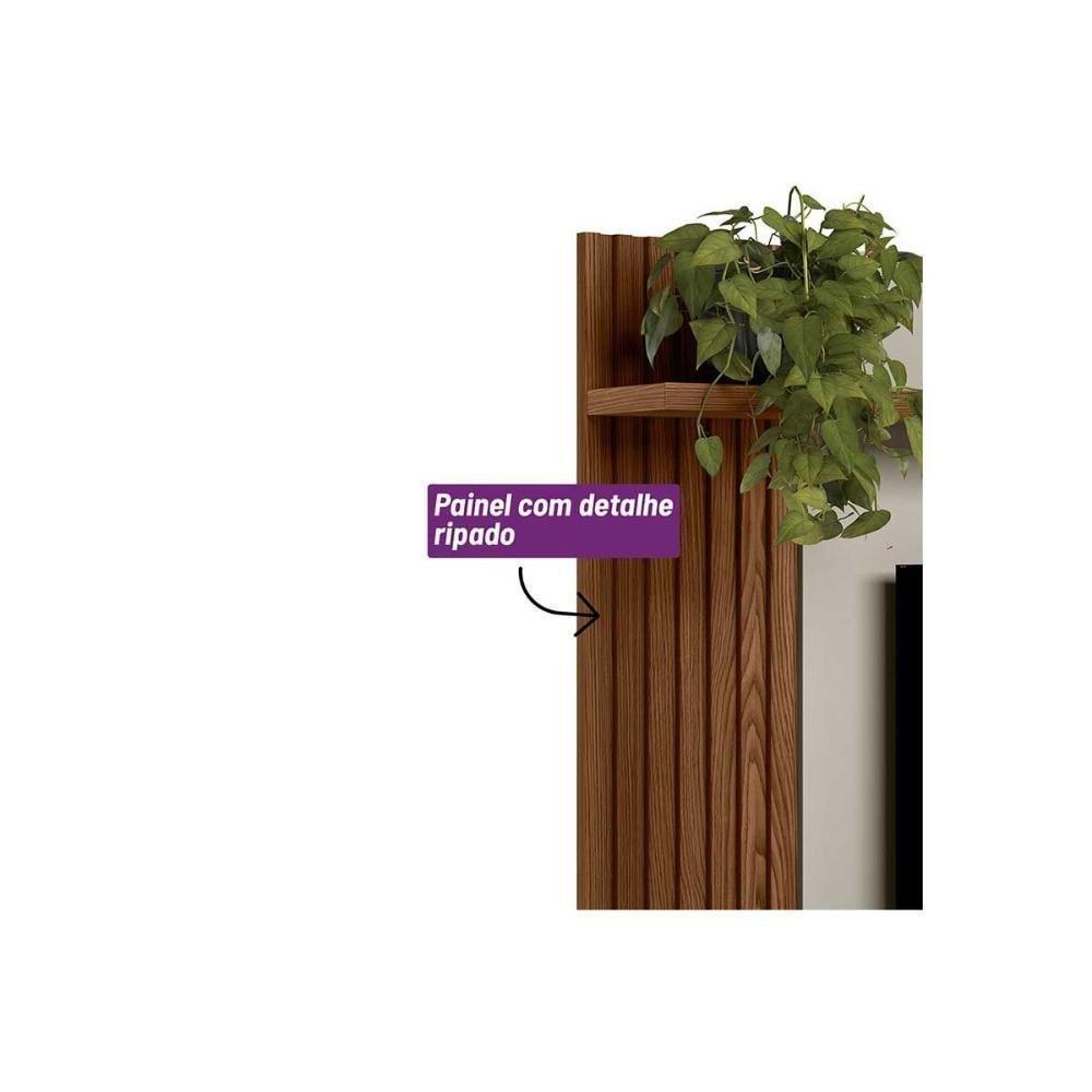 Painel Quarto P- Tv Até 55 Pol Alvorada C- 1 Porta E 1 Prateleira 200x130cm Freijó-off White - Linea Brasil - 5