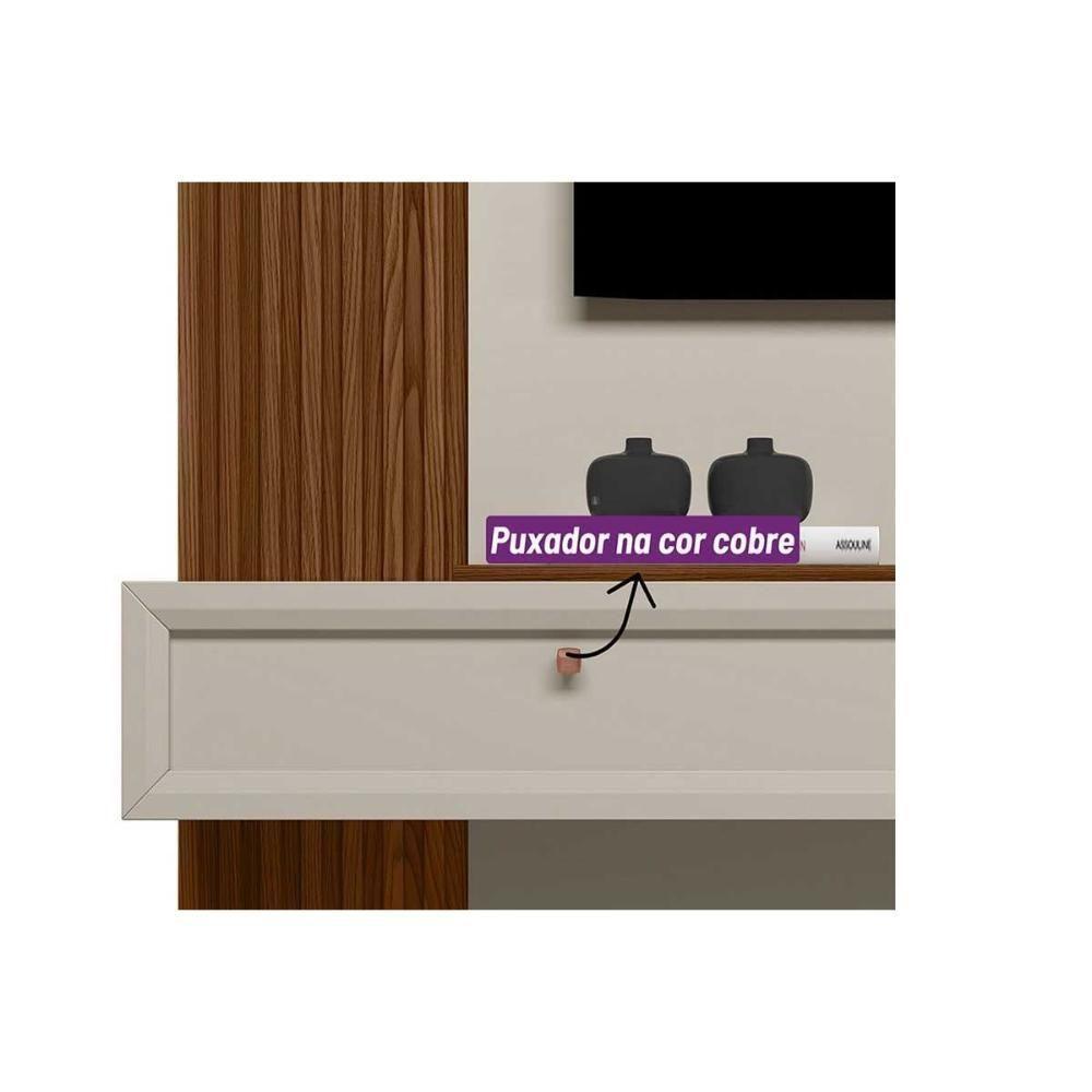 Painel Quarto P- Tv Até 55 Pol Alvorada C- 1 Porta E 1 Prateleira 200x130cm Freijó-off White - Linea Brasil - 6