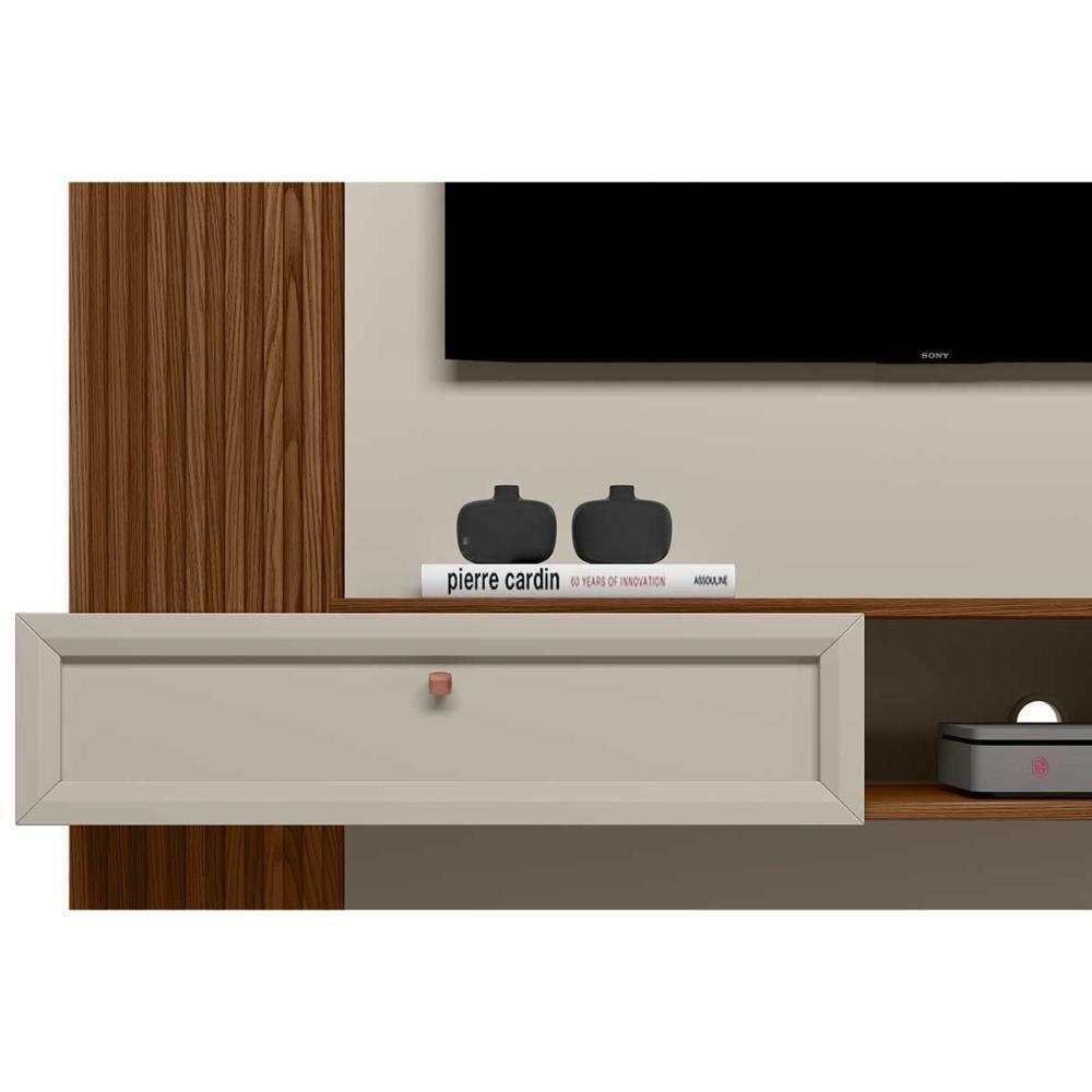 Painel Quarto P- Tv Até 55 Pol Alvorada C- 1 Porta E 1 Prateleira 200x130cm Freijó-off White - Linea Brasil - 10