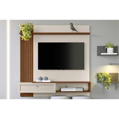 Painel Quarto P- Tv Até 55 Pol Alvorada C- 1 Porta E 1 Prateleira 200x130cm Freijó-off White - Linea Brasil