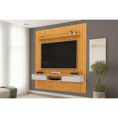 Painel Quarto P- Tv Isac 223x240cm Cedro-bali - Dj Móveis