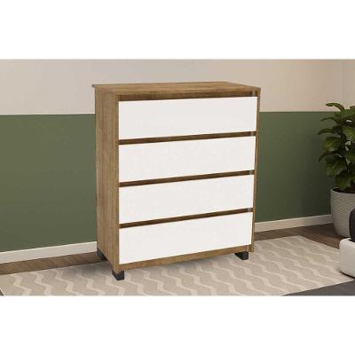 Cômoda De Quarto Coimbra C- 4 Gavetas Freijo-off White - Politorno