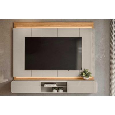 Painel Quarto P- Tv Até 75 Pol Zurique C- 2 Porta E 1 Prateleira 200x173cm Tauari-off White Brilho - Linea Brasil