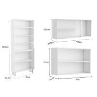 Cozinha Modulada Bertolini Evidence  3 Peças (2 Armários + 1 Paneleiro) CPT53 Branco - 7