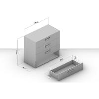 Cômoda De Quarto Lisboa C- 4 Gavetas Branco - Politorno - 2