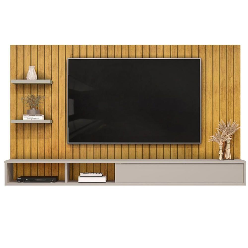 Painel Quarto P- Tv Até 60 Pol Friz 179x108cm Freijo-off White - Dj Móveis - 5