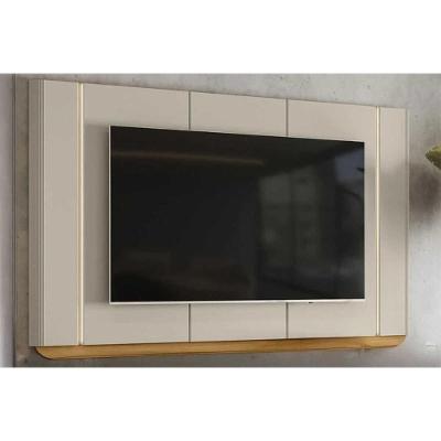Painel Quarto P- Tv Até 75 Pol Santorini 239x141cm Tauari-off White Fosco - Linea Brasil
