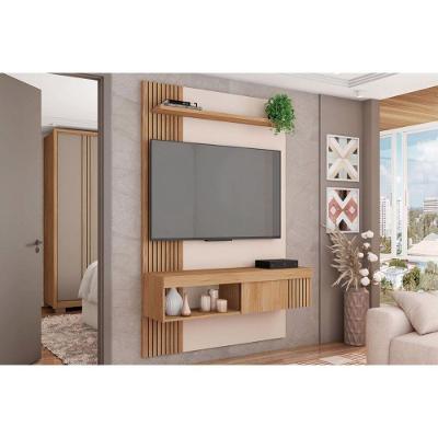 Painel Quarto P- Tv Até 45 Pol Jade Ripada 120x183cm Freijo-off White - Caemmun