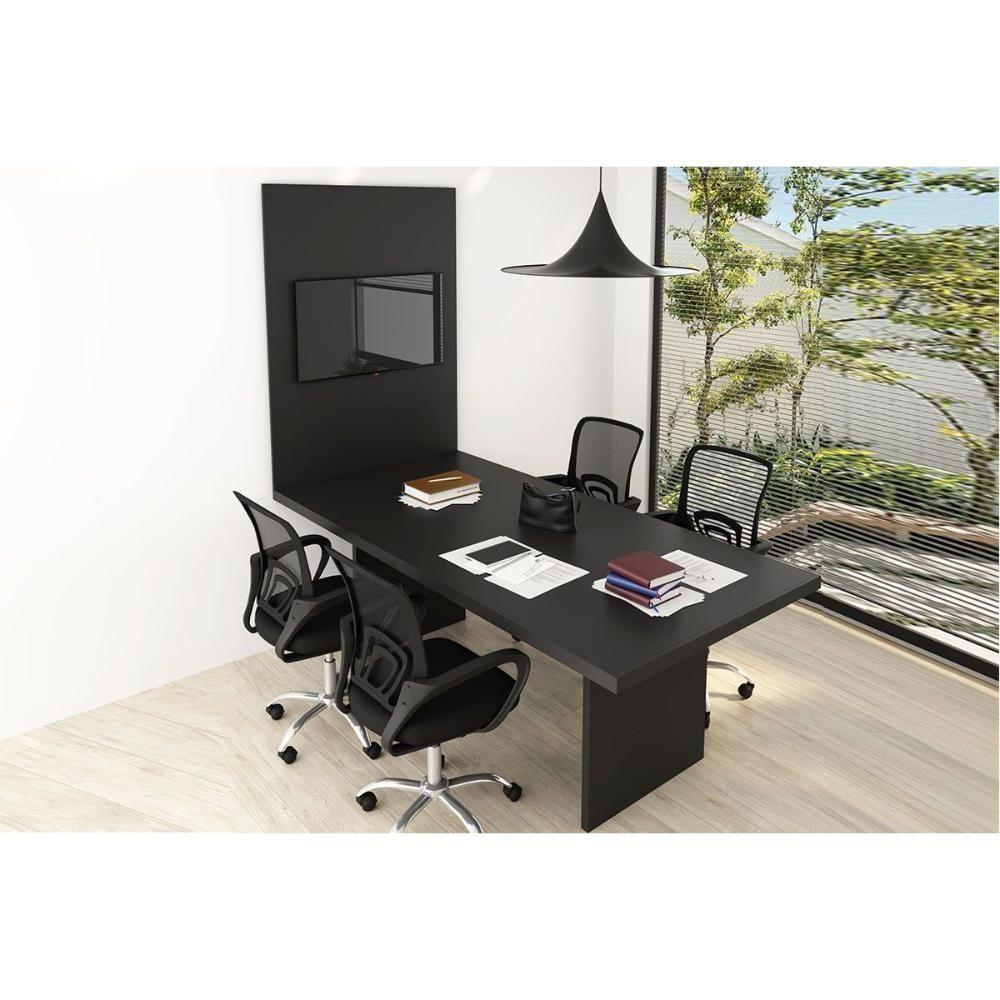 Painel Quarto P- Tv Até 37 Pol Pa2916 136x100cm Preto - Tecno Mobili - 5