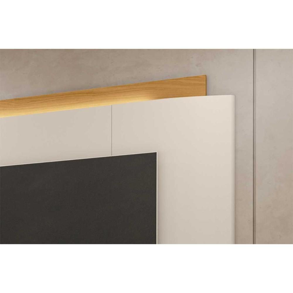 Painel Quarto P- Tv Até 75 Pol Havana C- 1 Porta E 2 Nichos 200x163cm Tauari-off White Fosco - Linea Brasil - 5