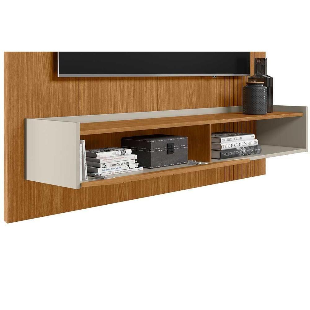 Painel Quarto P- Tv Até 65 Pol Dublin C- 1 Porta E 1 Prateleira 160x160cm Nature-off White - Linea Brasil - 5