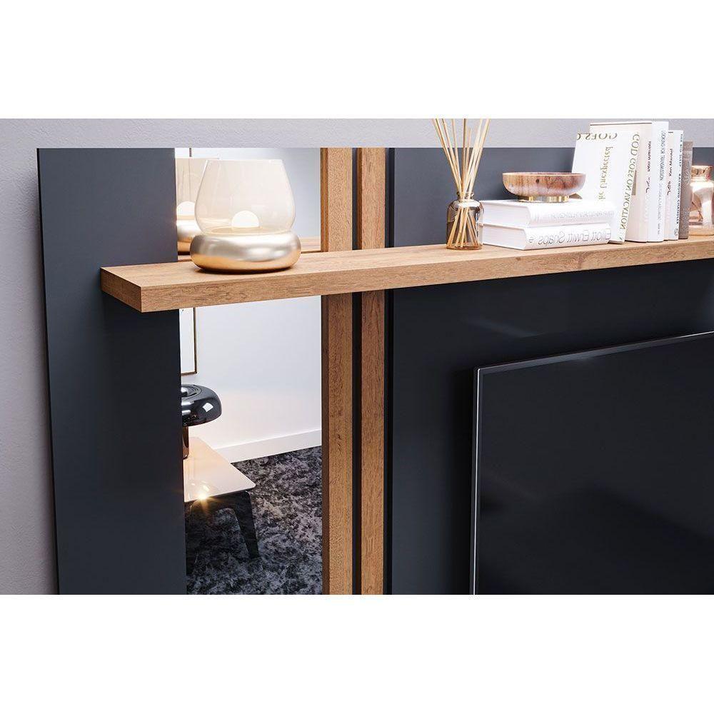 Painel Quarto P- Tv Até 60 Pol Treviso C- 1 Porta E Nicho 180x153cm Off White-cinamomo - Permóbili - 8