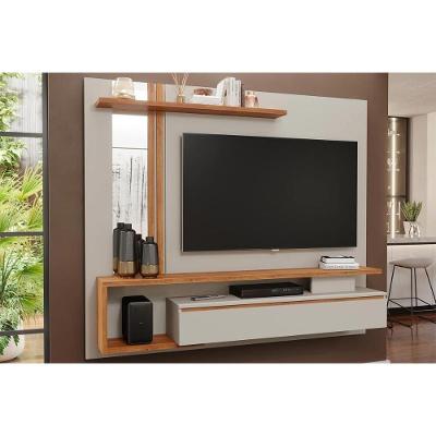 Painel Quarto P- Tv Até 60 Pol Treviso C- 1 Porta E Nicho 180x153cm Off White-cinamomo - Permóbili