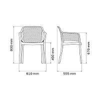 Cadeira Tramontina Gabriela Em Polipropileno E Fibra De Vidro Verde Oliva