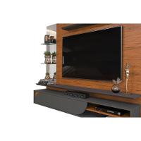 Painel Quarto P- Tv Até 60 Polegadas Ravi C- Prateleiras E Nicho 180x152cm Cedro-bali - Dj Móveis - 5