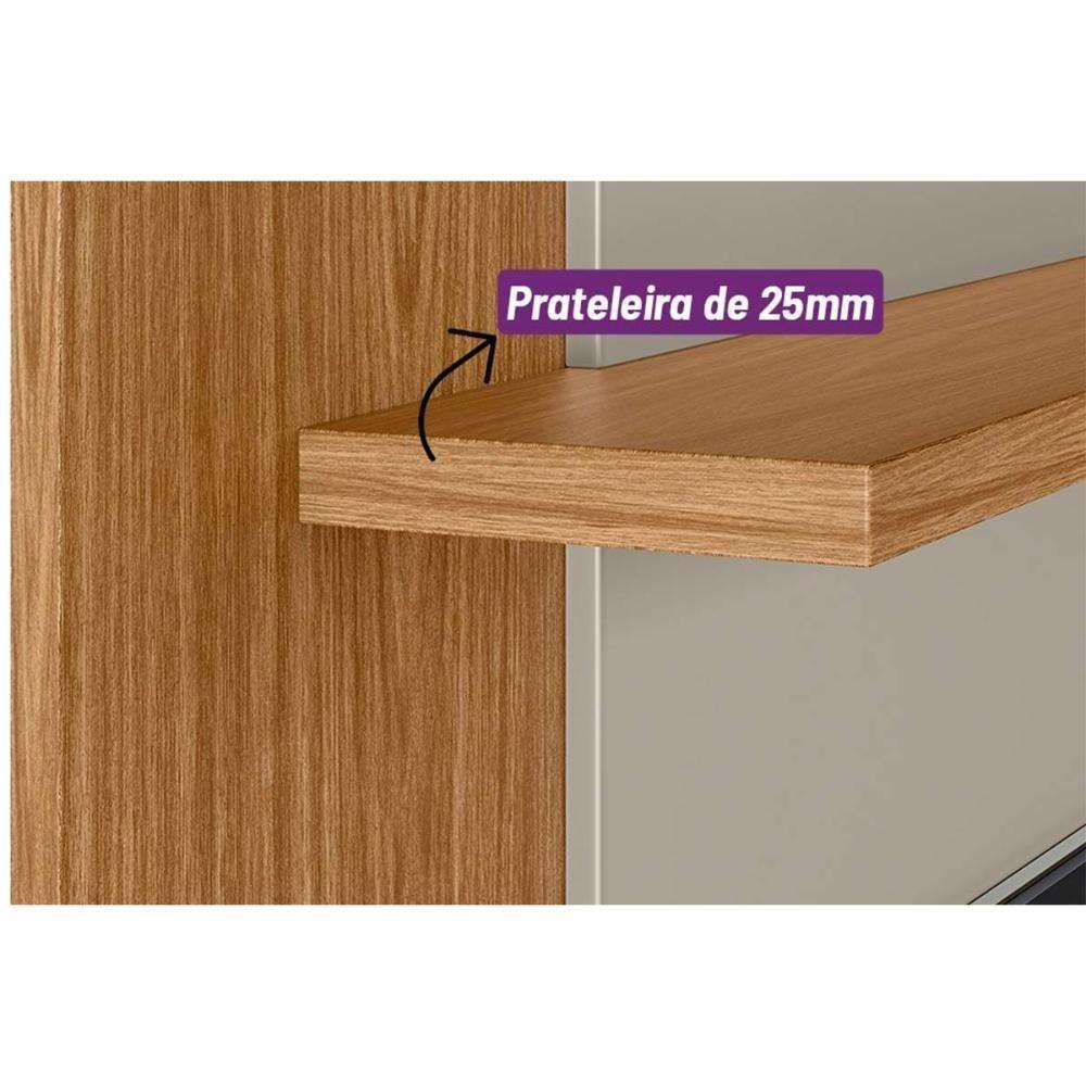 Painel Quarto P- Tv Até 60 Pol Tulum Extensivel C- 1 Prateleira 160 Ou 180x150cm Tauari-off White Fosco - Linea Brasil - 6