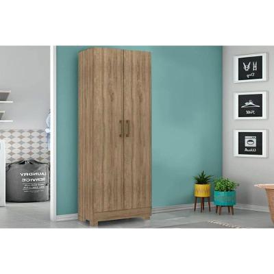 Armário Sapateira Quarto 626 C- 2 Portas E Pés Noce - Carraro