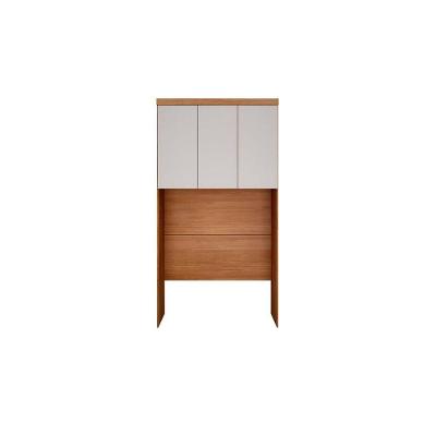 Modulado De Quarto Armário Ponte Aéreo Solteiro Rizon-linea C- 3 Portas Cumaru-fendi 25 - Novo Horizonte