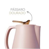 Garrafa Térmica De Plástico Com Tampa Pássaro Dourado Ouro New Bird Nude 1l Wolff - 2