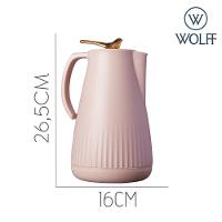 Garrafa Térmica De Plástico Com Tampa Pássaro Dourado Ouro New Bird Nude 1l Wolff - 3