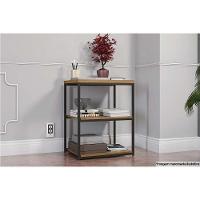 Mesa Lateral p/ Sala Industrial LI004 c/ 3 Prateleiras Freijo/Preto - Kappesberg - 1