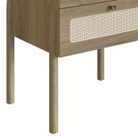 Mesa De Cabeceira Com 2 Gavetas Pés Madeira Arlo A10 Hanover - Mpozenato - 9