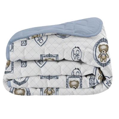 Edredom Tecebem Baby Malha 100% Algodão Guilherme Estampado 85cmx145m Azul