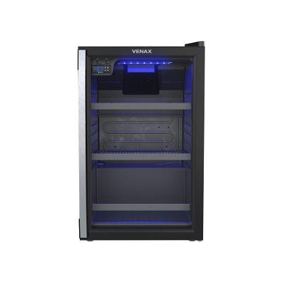 Cervejeira Blue Light 100 102L Porta de Vidro Duplo Led Azul Preto Fosco Venax