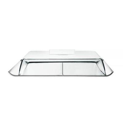 Porta Frios Tramontina Quadrata Em Aço Inox Com Cupula Transparente 2 Peças