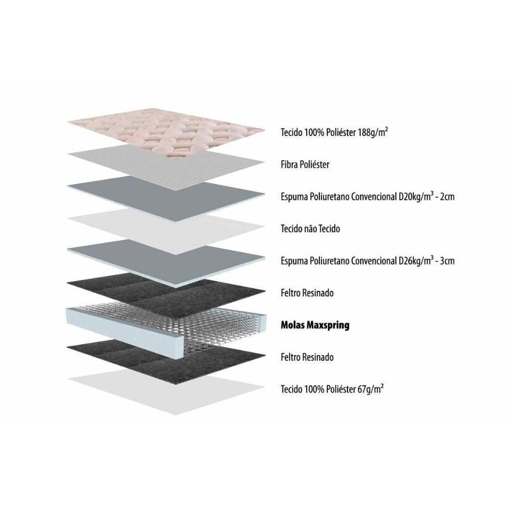 Cama Box Casal: Colchão Molas Herval Maxspring Coimbra + Base CRC Courano Brown(138x188) - 5