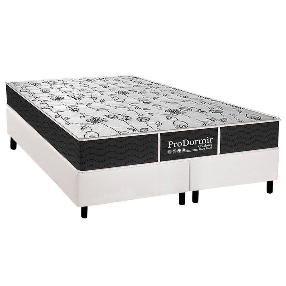 Cama Box Queen: Colchão Molas Probel Prolastic Sleep + Base CRC Courano White(158x198) - 1